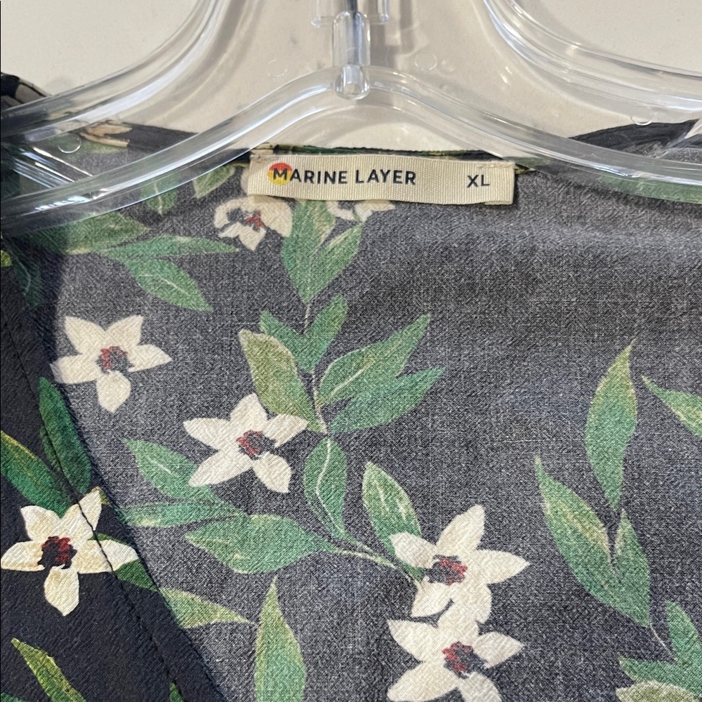 Marine Layer Dark Green Floral Maxi Dress - Picture 3 of 4
